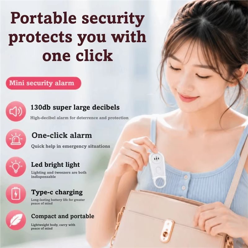 Personal Alarm Keychain - Portachiavi con Allarme di Emergenza, Allarme