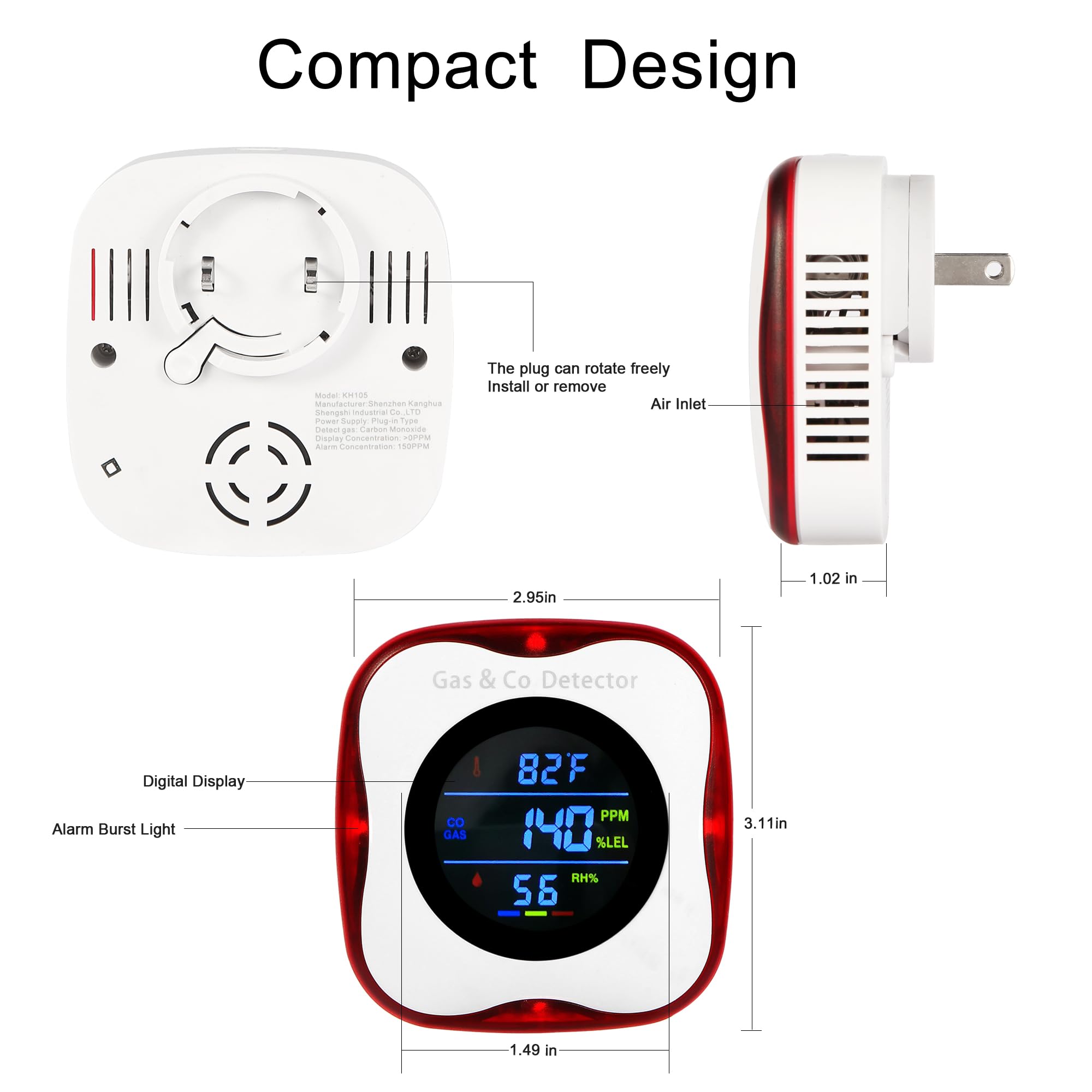Rilevatori combinati di gas e  - Co Detector Plug recensione e prezzo