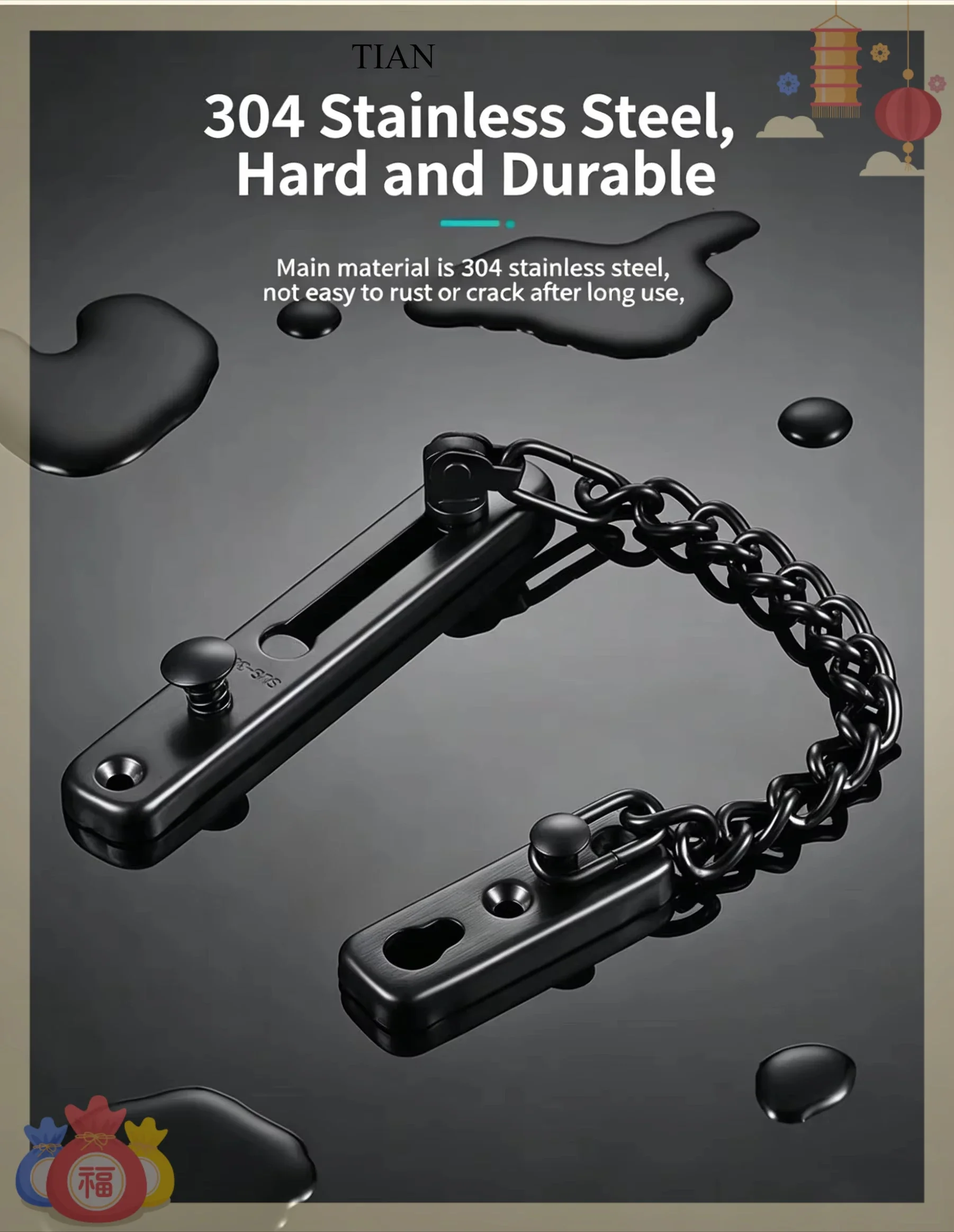 TIAN Serratura di Sicurezza pe - Security Chain Door recensione e prezzo