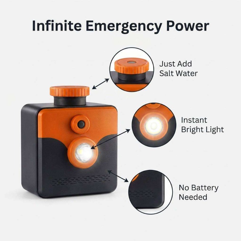 Lampada a energia di sale, tor - Power Outage Light recensione e prezzo